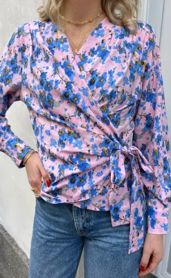 Sale Bluse - Josse - Blue Flower Bluser