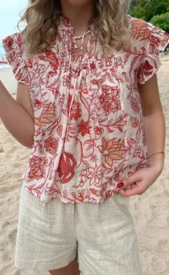 Bluse - Emmi - Red Flowers Bluser