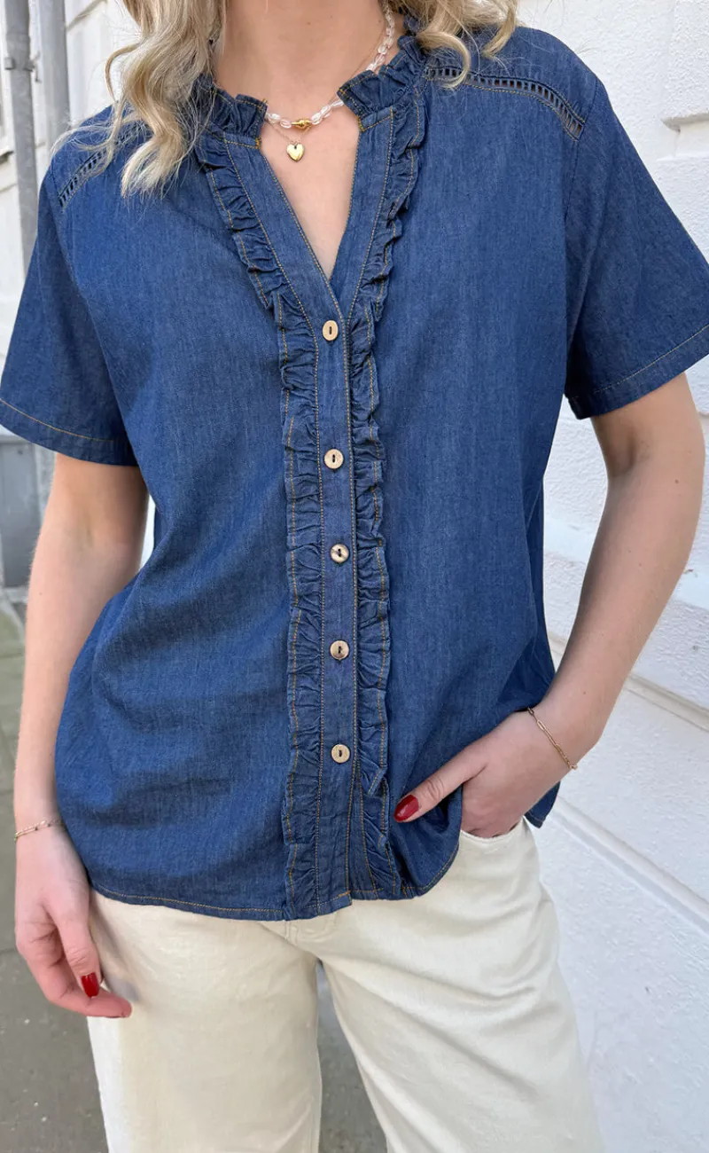 New Bluse - Sophie - Denim Blue Bluser