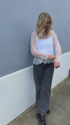 Hot Bluse - Lissa Lace - White Bluser