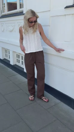 Clearance Bukser - Amalie - Chocolate Brown Bukser & Jeans