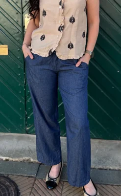 Bukser - Detia - Denim Blue Bukser & Jeans