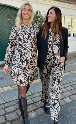 Sale Bukser - Ida - Brown Leaf Bukser & Jeans