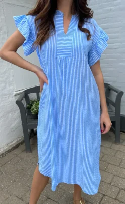 Outlet Kjole - Winnie - Blue Striped Kjoler