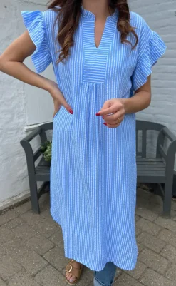 Outlet Kjole - Winnie - Blue Striped Kjoler
