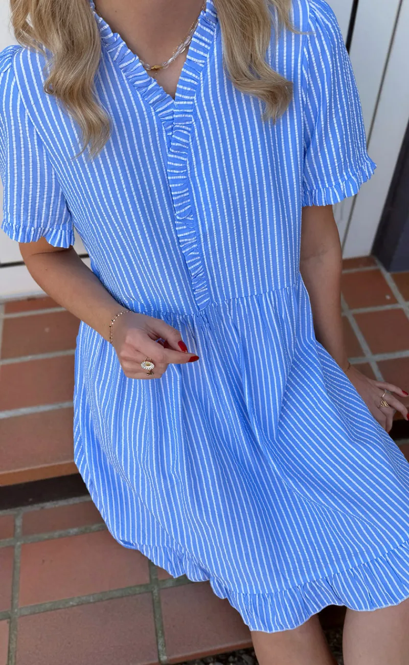 Online Kjole - Catja Summer - Blue Striped Kjoler
