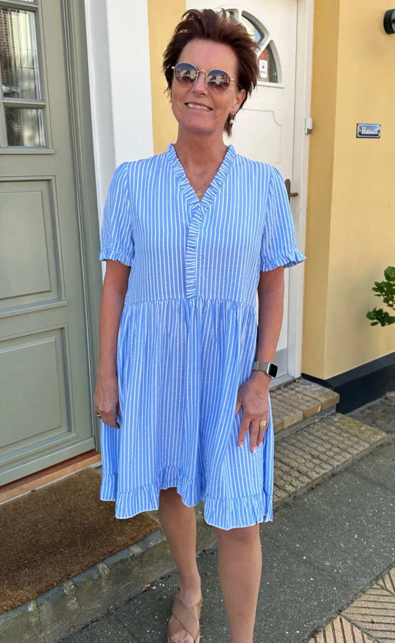 Online Kjole - Catja Summer - Blue Striped Kjoler