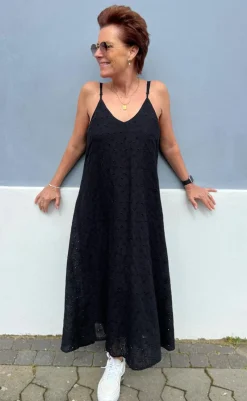 New Kjole - Klara - Black Broderi Anglaise Kjoler
