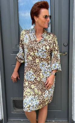 Kjole - Augusta - Leopard / Flower Kjoler