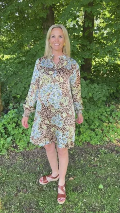 Kjole - Augusta - Leopard / Flower Kjoler