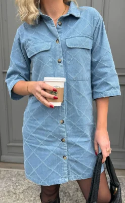 Discount Kjole - Calla - Trendy Denim Kjoler