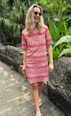 Kjole - Diana - Pink Zig Zag Kjoler