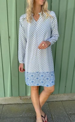 Clearance Kjole - Mira - Blue Printed Kjoler
