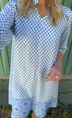 Clearance Kjole - Mira - Blue Printed Kjoler
