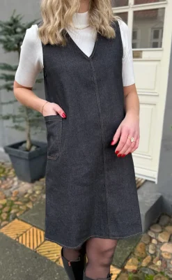 Clearance Kjole - Ania Spencer - Grey / Black Denim Kjoler