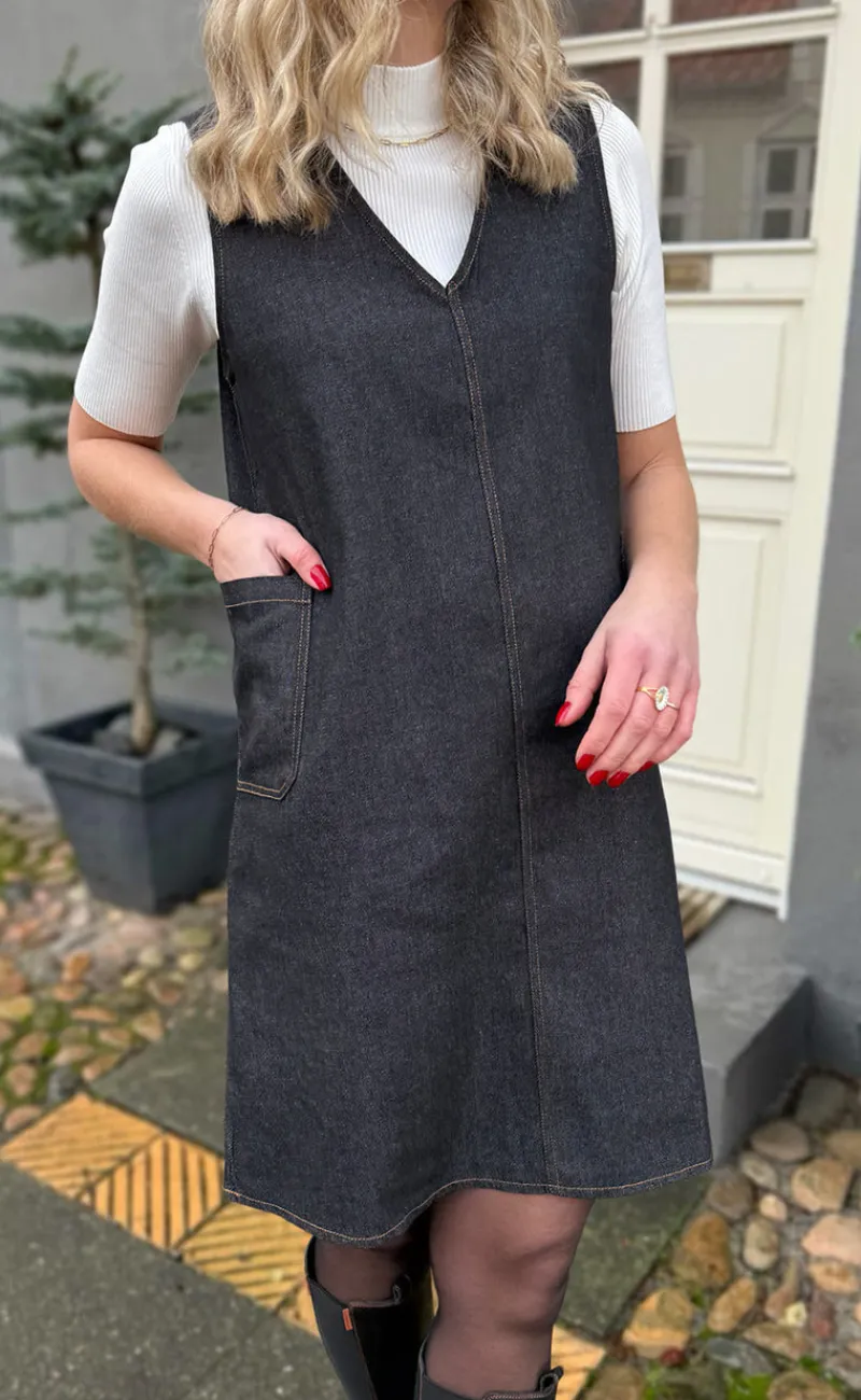 Clearance Kjole - Ania Spencer - Grey / Black Denim Kjoler