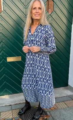 Hot Kjole - Camma - Blue Printed Kjoler