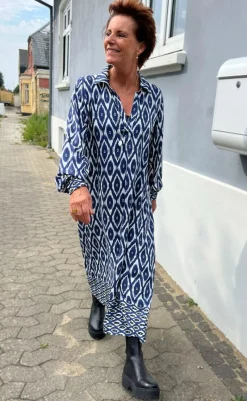 Hot Kjole - Camma - Blue Printed Kjoler