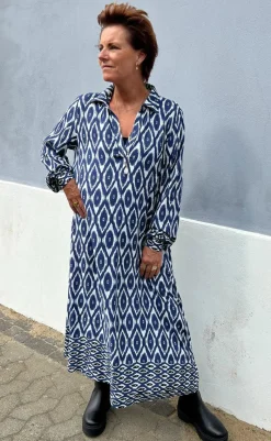 Hot Kjole - Camma - Blue Printed Kjoler