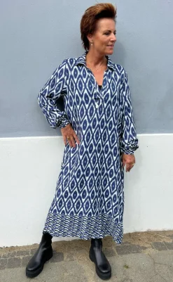 Hot Kjole - Camma - Blue Printed Kjoler