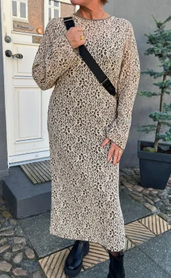 Kjole - Lanza - Beige/Brown Kjoler