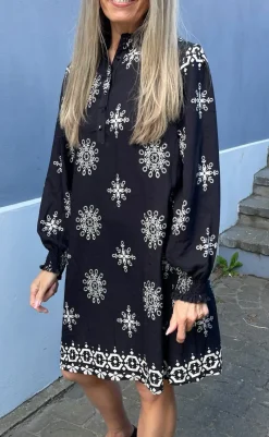 Outlet Kjole - Augusta - Black W. White Kjoler