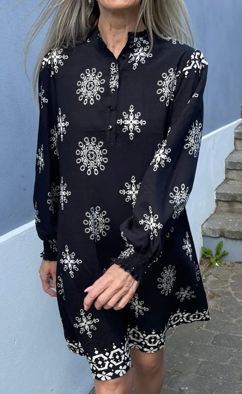 Outlet Kjole - Augusta - Black W. White Kjoler