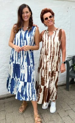 Clearance Kjole - Ella - Navy Tie Dye Kjoler
