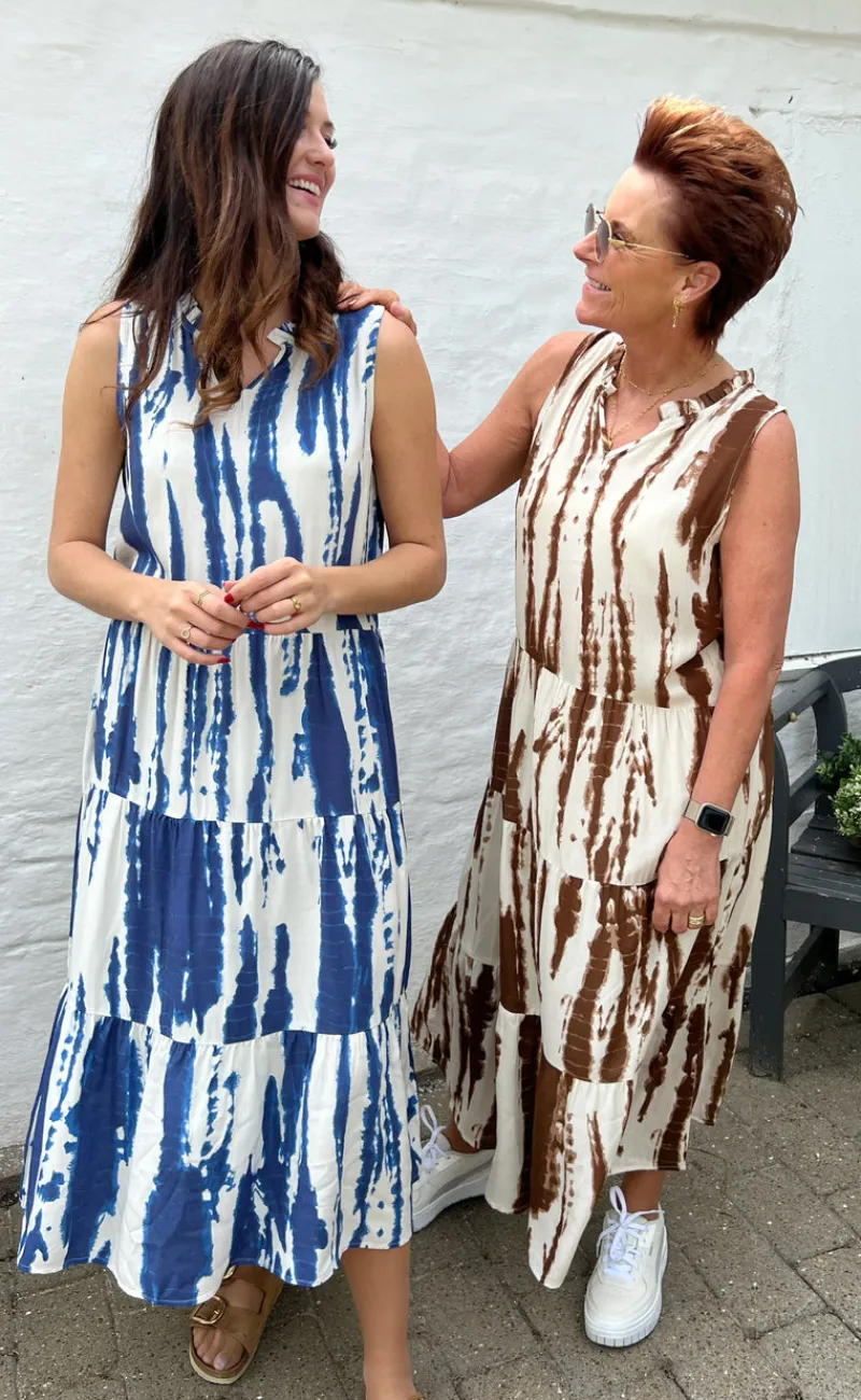 Clearance Kjole - Ella - Navy Tie Dye Kjoler