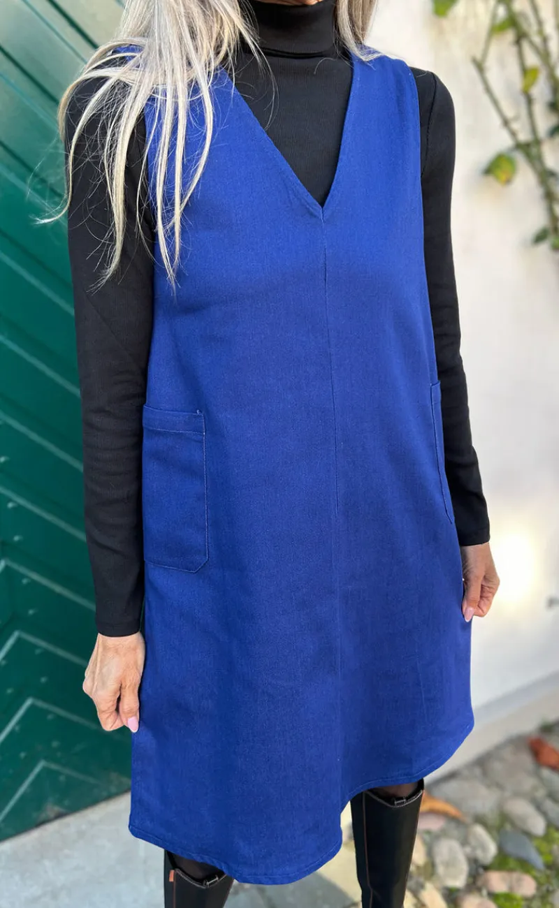 Outlet Kjole - Ania Spencer - Dark Denim Blue Kjoler