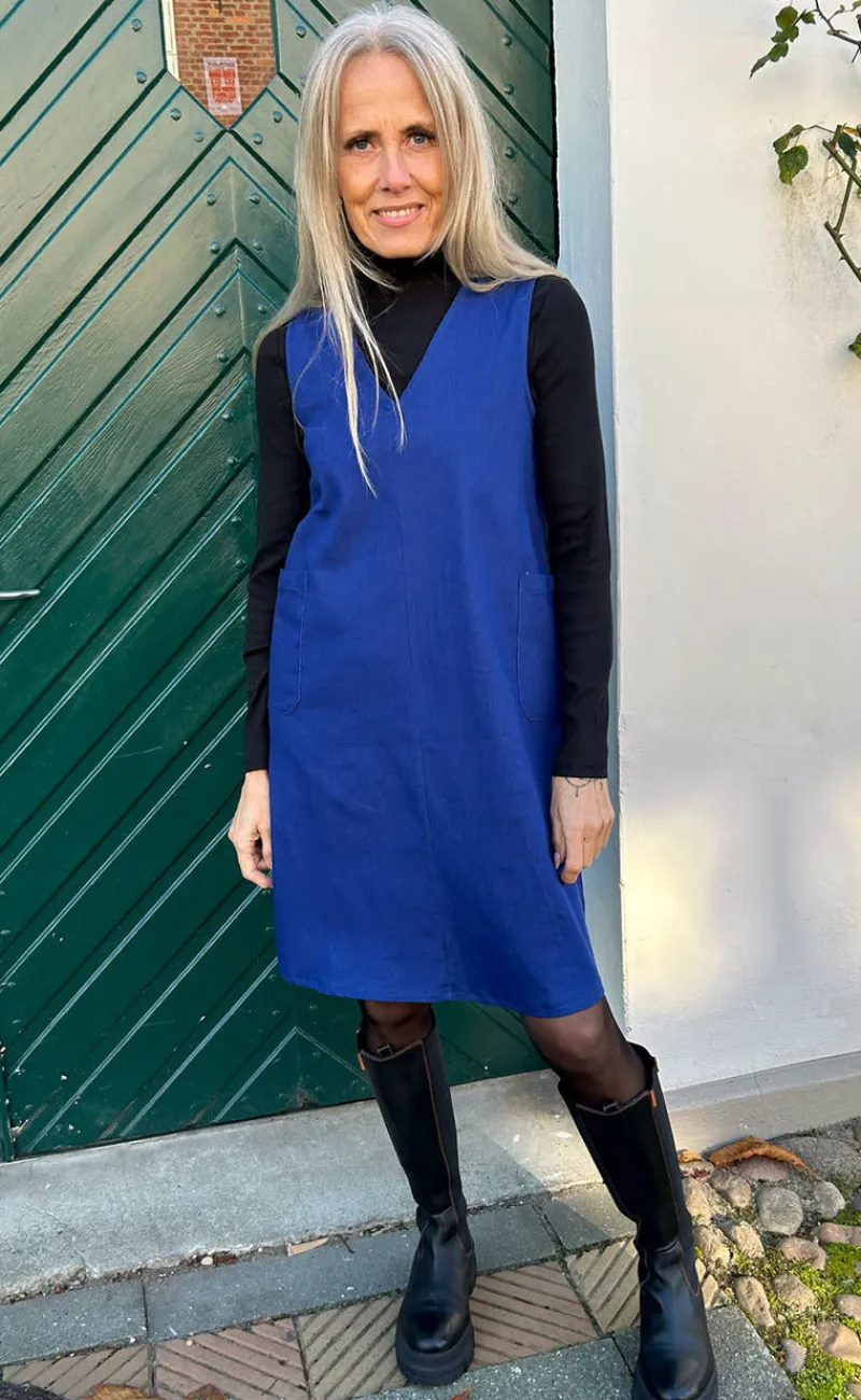 Outlet Kjole - Ania Spencer - Dark Denim Blue Kjoler