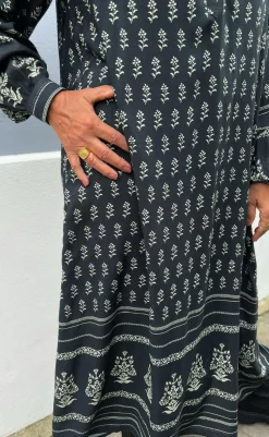 Sale Kjole - Camma - Black W. Print Kjoler