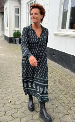 Sale Kjole - Camma - Black W. Print Kjoler