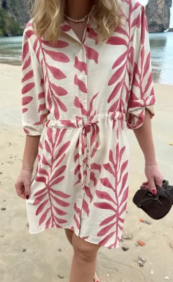 Sale Kjole - Liana - Rosy Leaf Kjoler|Striktrøjer & Sweat