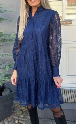 Discount Kjole - Dalia - Navy Blue Kjoler