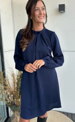 Online Kjole - Hazel - Navy Blue Kjoler