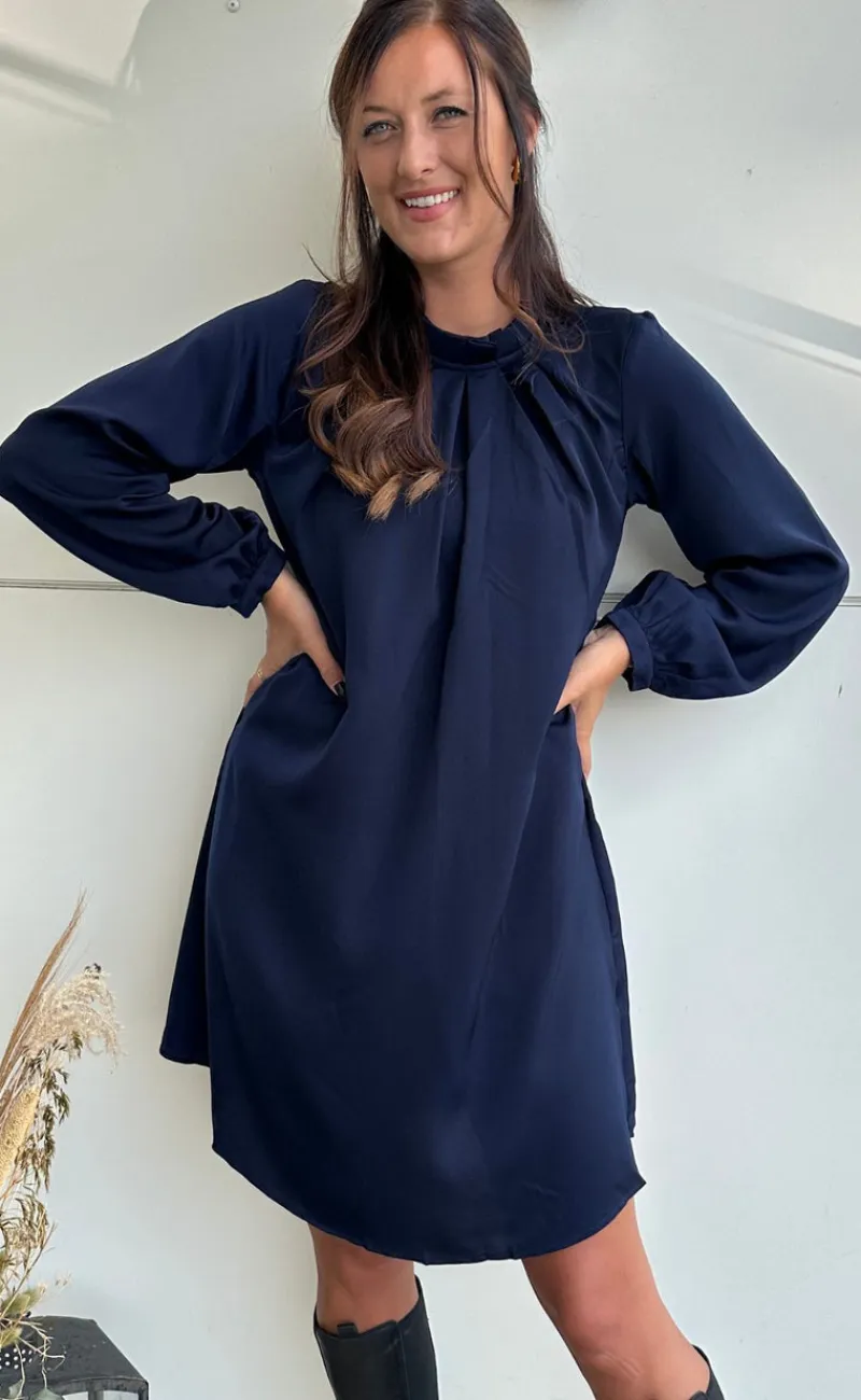 Online Kjole - Hazel - Navy Blue Kjoler