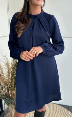 Online Kjole - Hazel - Navy Blue Kjoler