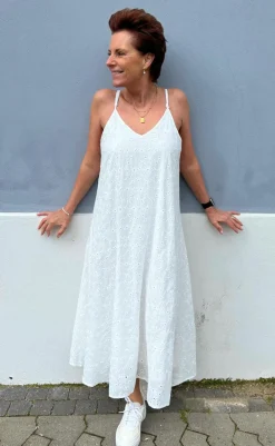 Kjole - Klara - White Broderi Anglaise Kjoler