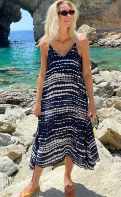 Hot Kjole - Klara - Navy Tie Dye Kjoler