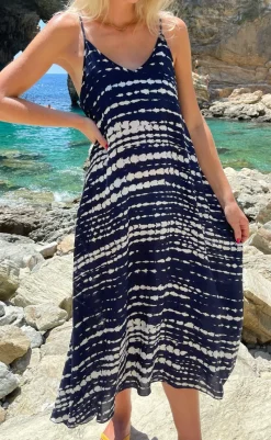 Hot Kjole - Klara - Navy Tie Dye Kjoler