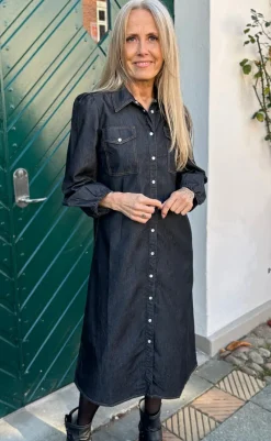 Hot Kjole - Detia - Black Denim Kjoler