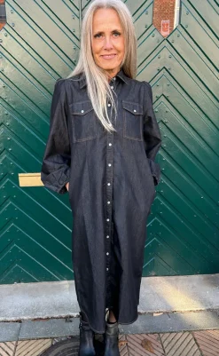 Hot Kjole - Detia - Black Denim Kjoler