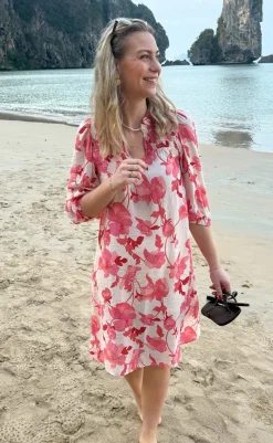 Sale Kjole - Amara - Pink Flowers Kjoler