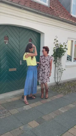 New Kjole - Kati Bow - Brown Flower Kjoler