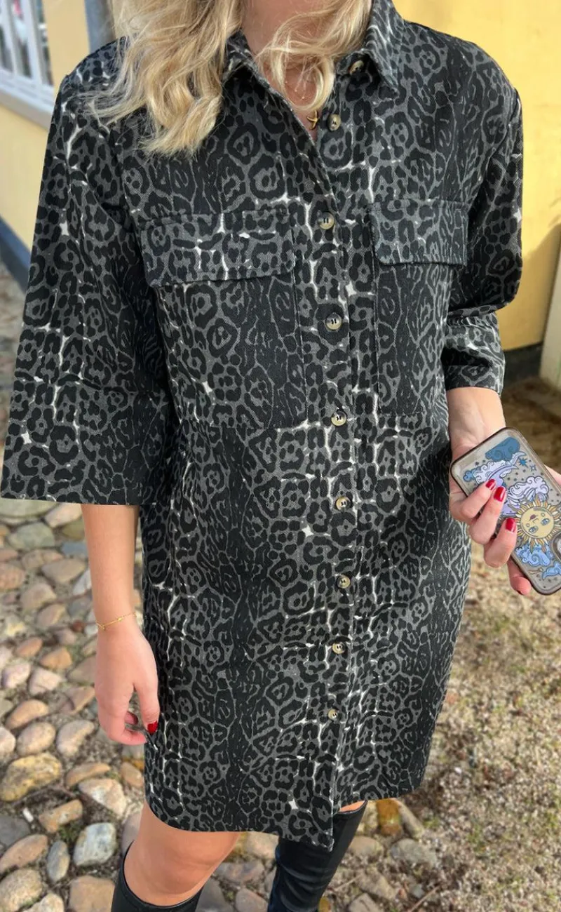 Best Kjole - Calla - Grey Leopard Kjoler