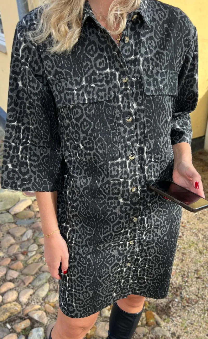 Best Kjole - Calla - Grey Leopard Kjoler