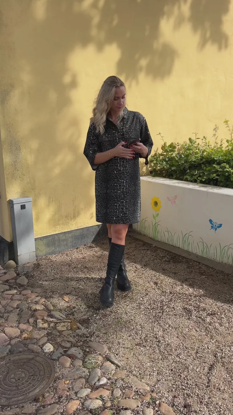 Best Kjole - Calla - Grey Leopard Kjoler