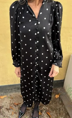 Clearance Kjole - Tiki - Black W. White Dots Kjoler