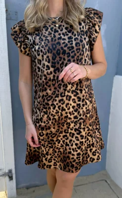 Sale Kjole - Kati Bow - Leopard W. Black Bow Kjoler